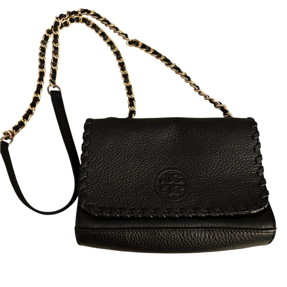 Tory Burch Black Leather Chain Shoulder Bag